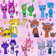 Magische Bohnen Live Rhythm Box Sticker Ruhiges Buch Mädchen DIY Fun Dress-up handgefertigtes Material Puzzle Spielzeug Handbuch Unzippiertes Rhythmus B Style Free Put Quiet Book + 8 Face-Changing-Aufkleber