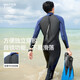 WATERTIME wetsuit 3MM thickened warm jellyfish suit men's snorkeling swimsuit surfing suit 2025 new style Deep Diving Blue L (170-177cm/54-60kg)