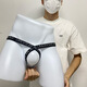 
Men's thong sexy underwear ring single thong underwear men white XL