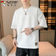 Woodpecker (TUCANO) short-sleeved T-shirt men's round neck spring and summer base shirt men's breathable casual loose clothes men's clothing white XL
