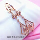 MHFDO Old Phoenix Kamasana Russia 585 Lady Zijindu 18k Earrings Rose Gold Earrings Color Gold Water Rose Lao Fengxiang Quality
