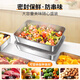 Youmiyoupin stainless steel crisper food grade covered square plate refrigerator storage box plate picnic box dumpling square box rectangular