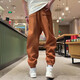 Kuraishi Kazuki 2025 Autumn and Winter New Men's Sweatpants Versatile Loose Solid Color Leg Sweatpants Trendy Embroidered Slim Casual Pants Red Regular XL 150-170Jin Jin is equal to 0.5 kg