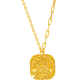 
Zhou Sai Fu's flashing sugar cube 5G craft gold necklace brushed pendant birthday gift price A0613172 about 4.12g
