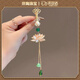 Oein Chinese style imitation pearl lotus brooch ancient style women's cheongsam placket pendant high-end tassel clothing pin pendant Ruyi lotus placket