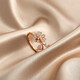 QUAMER old phoenix color gold index finger flower ring female Internet celebrity personality Korean version rose gold opening adjustable rose gold opening adjustable