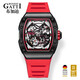 Mark Huafei Watch Herren Wine Fass Typ Vollautomatisch Business Mechanical Watch wasserdichte Leuchtbeobachtung BG9901-A1 Blau