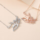 Wanlifu Original Yilu You Collier Women's Women's Sterling Silver S925 Collier Cerf et prune Internet Forest Forest Coréen Christmas Gift D687 Platinum (Chaîne transversale) 925 Silver