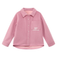 Zuoxi Girls' Shirt Plus Velvet Children's Retro Thickened 2025 New Girls' Polar Fleece Thermal Shirt Pink 140
