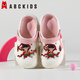 ABC Детская детская дырочка для мальчика мультфильм Nezha Sandals Девушки для девочек детские сандалии на открытом воздухе мужчины 8626 Белый порошок 34-35