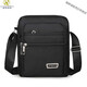 KuQIDAISHU Italian Crafts Men's Bag Oxford Cloth Shoulder Bag Men's Crossbody Bag Casual Canvas Bag Men's Bag Backpack Bag [Y3519 Black] Four Zipper Model Universal Specifications