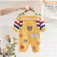G.DUCKKIDS Little Yellow Duck Baby Boy Autumn Clothes Set Western Style Children's Clothes Children's Autumn Baby overalls for boys and girls two pieces off-white - two-piece bear suspenders set 80 6 months - 1 year old weight 17-20 height 70