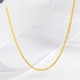 Henglijia gold necklace clavicle chain set chain women's 999 pure gold O-shaped necklace pure gold necklace pendant versatile chain 5.5g 40cm