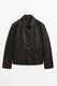 Massimo Dutti Discount Saison 2025 Veste en cuir rétro en cuir rétro de style de style argent masculin 0337576 Dark Brown M Size Small