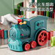 Xiong wird Domino Training Children's Educational Toys die Karten automatisch auf Babys, Jungen und Mädchen 1-3 Jahre 6 Geburtstagsgeschenke 60 Dominozug mit Lichtern + Batterie-Set setzen