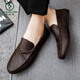 Holzspecker Britisch im britischen Stil Arbeit Soft Sohle wasserdichte lässige braune leichte leichte Jungen Liebenswerte Bohnenschuhe Herrenschuhe Geschäft D829 Black 43