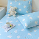 MUJI pure cotton bed sheet single piece pure cotton cute children's bed sheet dormitory home single double bed single pillowcase three-piece bedding set Baby Blue Wang Xinjiang cotton high count and high density delicate and soft three-piece set-230x245cm bed sheet + pillowcase pair