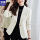 ROMON Western Style Suit Jacket Women's 2026 New Spring and Autumn Temperament Top Slim Fit Casual Small Suit Brown Spring Summer Single Layer M Reference Recommendation 110-120 Jin Jin is equal to 0.5 kg