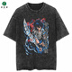 Eudidi Harajuku Street Clothing Lave Naruto Anime Camiseta Naruto Cotton Men Summer Manga corta Retro