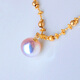Chuxiao 18K gold Japanese Akoya natural seawater pearl necklace pendant with small light bulb with Akoya pendant only without chain 8-8.5mm