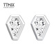 TTMIX platinum earrings geometric snake shape women's pt950 platinum crushed ice earrings 3.1-3.3g