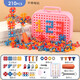 Anjijia Children's Educational Toys Boy Schraube Elektrische Bohrmaschine Reparaturwerkzeugkasten Spielzeugbaugruppe 3-4-6 Jahre alt 1. Juni Geschenk [Dinosaurier-Aufbewahrungsbox] 210pcs + Elektrobohrer 3 Jahre alt mit elektrischer Bohrer + Schraubendreher Spielzeugwerkzeugbox 5 Jahre alt