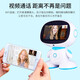 Congbeixing Kinder intelligenter Roboter-Lernmaschine Baby WiFi Dialog Dialog Frühschulmaschine Kindermaschine Spielzeug Geschenk Android Wake-up App Version Blau 64G+Dual-Mikrofon+
