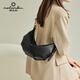 Nalandu Bag Damen 2024 Neue Knödelbeutel Frauen -Crossbody -Tasche Schwarze Frauen 2025 Echtes Leder Frauenbeutel Mitternachtsschwarz [Hochqualität