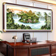 Mijin Treasure Pot Light Luxus Atmosphärische Hintergrund Wand Kalligraphie und Malerei Wohnzimmer High-End-Dekoration Hängende Malerei Büro-Backing-Bilder Landschaftsmalerei fließen Wasser, um Geld CT-3532 Kupfer gerundet