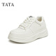 Tata (tata) Petites chaussures blanches Petite baleine blanche 2025 Été Nouveaux chaussures à haute amélioration et semelles épaisses chaussures de planche de chaussures pour femmes gâteau vanille lait-wh701 36