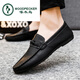 
Woodpecker Beanie Shoes Men's 2024 Summer Men's Shoes Trendy Breathable British Men's Casual Leather Shoes Men's Real Leather D826 Brown 39