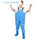 Children's water play one-piece waders kindergarten waterproof clothes for catching the sea children's rain boots men and women fishing rain pants beach children's sky blue overalls 24 shoes inner length 15cm