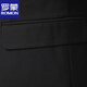 罗蒙（ROMON）西服套装男春秋商务休闲正装新郎婚礼礼服西装两件套修身西服外套 黑色两粒扣 S 165