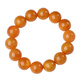 Potala Palace unique chicken fat yellow beeswax bracelet plain ring amber bracelet for men and women with beads about 15mm as a gift for friends