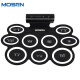 Mosen MS-208P Tambor electrónico de tambor y tambor 4 platillos 4 platillos plegables altavoces de dos vías plegables Configuración de pedal dual