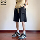 Katze Künstliche Shorts Herren Sommer 2025 Neue Eis Silk coole lässige Straße Hosen Herren trendig vielseitig Fünf-Punkte-Hosen DK701 Khaki 2xl