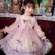 Anne You’s Girls Princess Lolita Vestido de moda de malla de malla de malla para niños Vestido de cumpleaños para niñas Pink 110