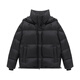 Basic House/Baijiahao hooded short down jacket winter casual Korean style simple style bread jacket black S