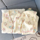 Langsha women's pajamas women's spring new thin can be worn outside cartoon clouds cotton long-sleeved trousers forest style home wear set