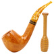 沙芬（SAVINELLI）进口手工烟斗石楠木670弯型大斗 意大利高档男士实木过滤烟斗烟具 【677斗型 撞球斗 握持感舒适】