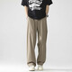Foss Phil Japaner Yamamoto Casual Hosen Herren Sommereiseis dünne lockere drapierte Weitbein-Anzughose für Jungen Straight Hosen Trendy Marke 718-7011 Khaki XL [Vorgeschlagen 145-160jin [Jin gleich 0,5 kg]]