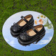 Red Dragonfly children's spring and summer girls' shoes single shoes soft sole baby girl's small leather shoes girl princess shoes Q43BPPY401 black 27
