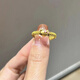 OKZ Gold Hello Kitty Hello Kitty pure gold 999KT cat ring woven gold-plated ring as a gift for your girlfriend Type A gold KT cat ring 0.56g