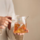 Fat Donglai's same style fair cup with high borosilicate glass wooden handle, mountain view, anti-scalding and high temperature resistance, Xishang Meishao Tea, Haifen Tea Xishang Meishao Fair Cup with lotus tea drain