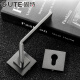 Puerta guta Caquero de dormitorio de dormitorio interior Baño Llock a mano División simple Silencio negro Lock 9197 [gris] + 2 piezas Swing Negro + negro 35-50 mm Modelo universal con llave