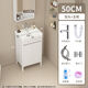 XMSJ Aluminium personnalisé Petit appartement Armoire de salle de bain Planchers Cerramic Basin intégré Balcon Balcon Balcon Basin Basin Porte blanche Porte blanche 4837-Send