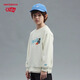 newbalance nb children's clothing 25 years spring new products for men, women and children versatile casual long-sleeved round neck pullover sweatshirt 7ZF12043 7ZF12043-BK black 120 cm