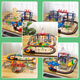 Kinder mit Hochgeschwindigkeits-Zug-Spielzeugspur Simuliertes Elektroauto 3 zweijähriger 4-jähriger 4-jähriger Baby Toy Boy Sound und Licht-Londoner Viadukt [Aufbewahrungsbox] Ladeversion-Elektrozug + 2 Autos + Auto