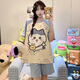 Pajamas Girls Algodón puro Manga corta 2025 Summer NUEVO AL MEDIO Y LAS NIÑOS GRANDES PARA JUNIER SIGULAR Madre e hija Pajamas T-826# Yugui Dog One Size 10 Tamaño (sugerido High 103-113)
