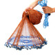 Ximei large flying disc type cast net disc fishing net throwing net hand throwing net fish net catch fishing easy throwing spin net throwing fishing gear Frisbee type tire line 600 steel pendant